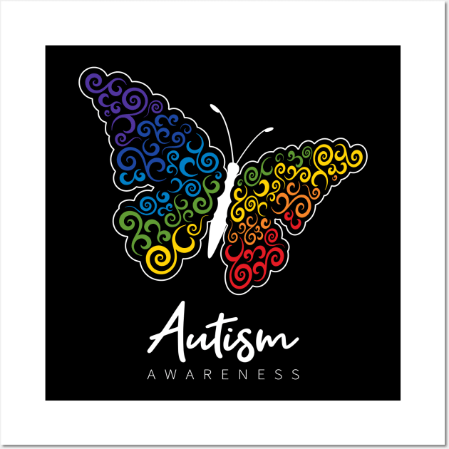 Autism Awareness Butterfly Wall Art by amyvanmeter